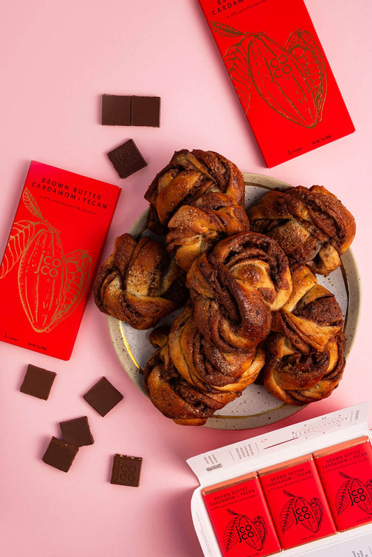 Brown Butter Cardamom and Pecan Buns