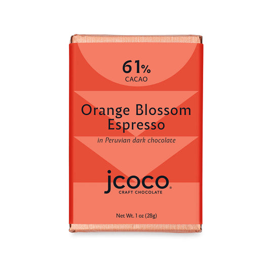 jcoco orange blossom espresso chocolate bar