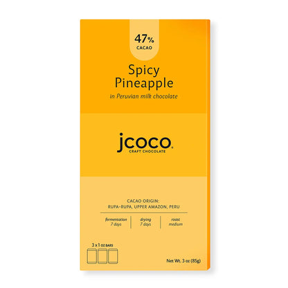 Spicy Pineapple Milk Chocolate Bar - Shop Premium Peruvian Chocolate by jcoco