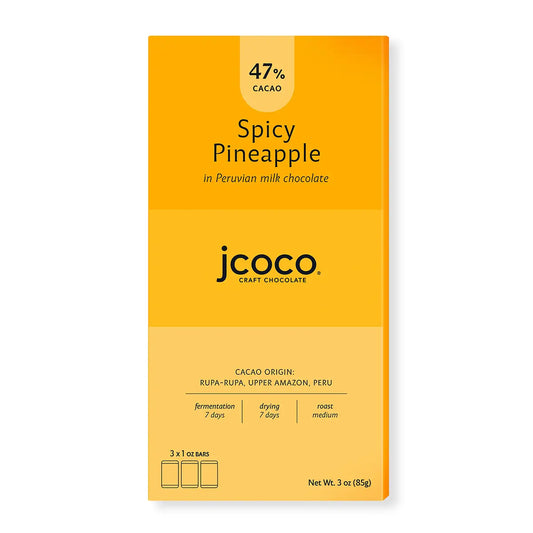 Spicy Pineapple Milk Chocolate Bar - Shop Premium Peruvian Chocolate by jcoco