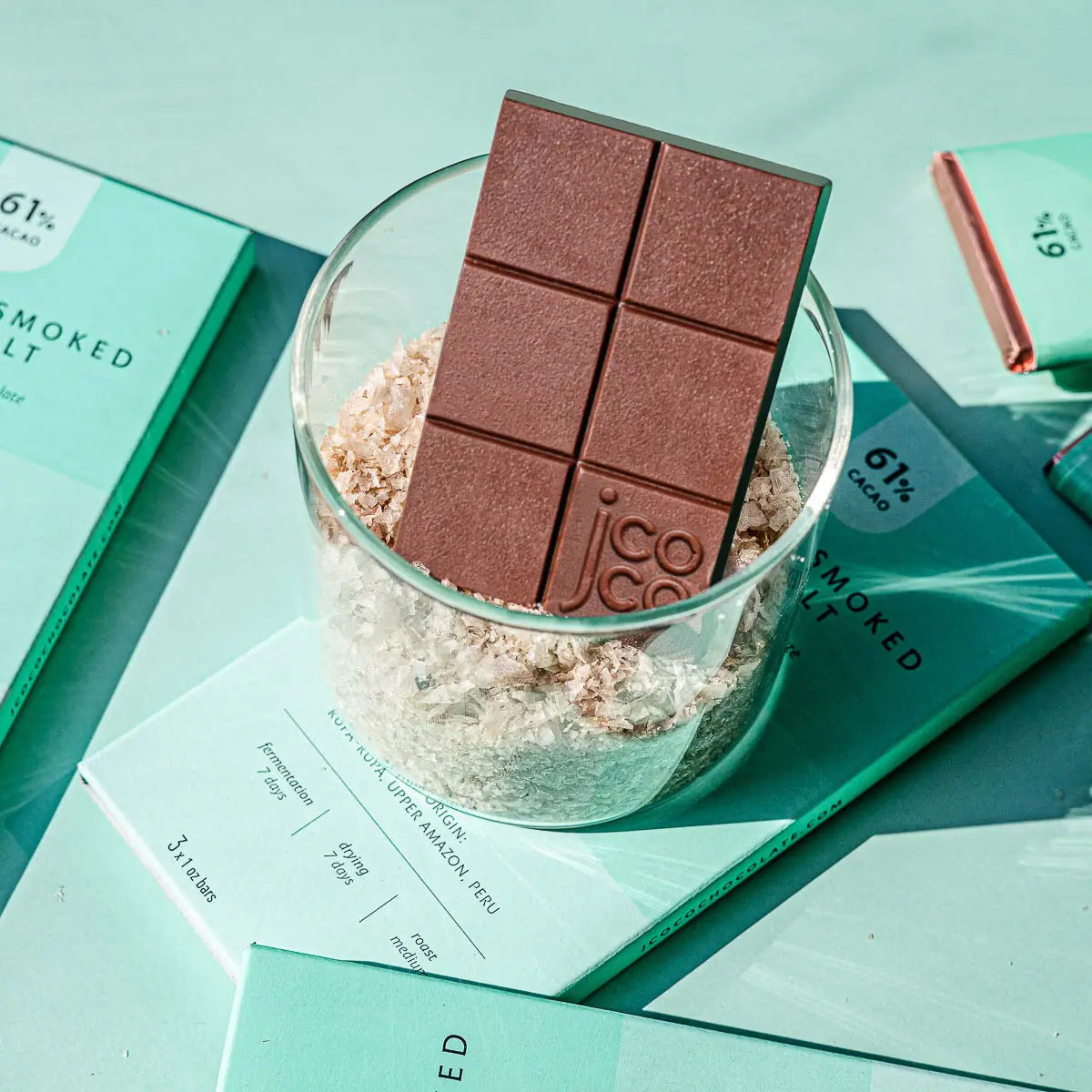 sea salt dark chocolate bar by jcoco
