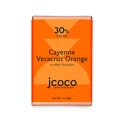 30% Cayenne Veracruz Orange 1oz Chocolate Bar