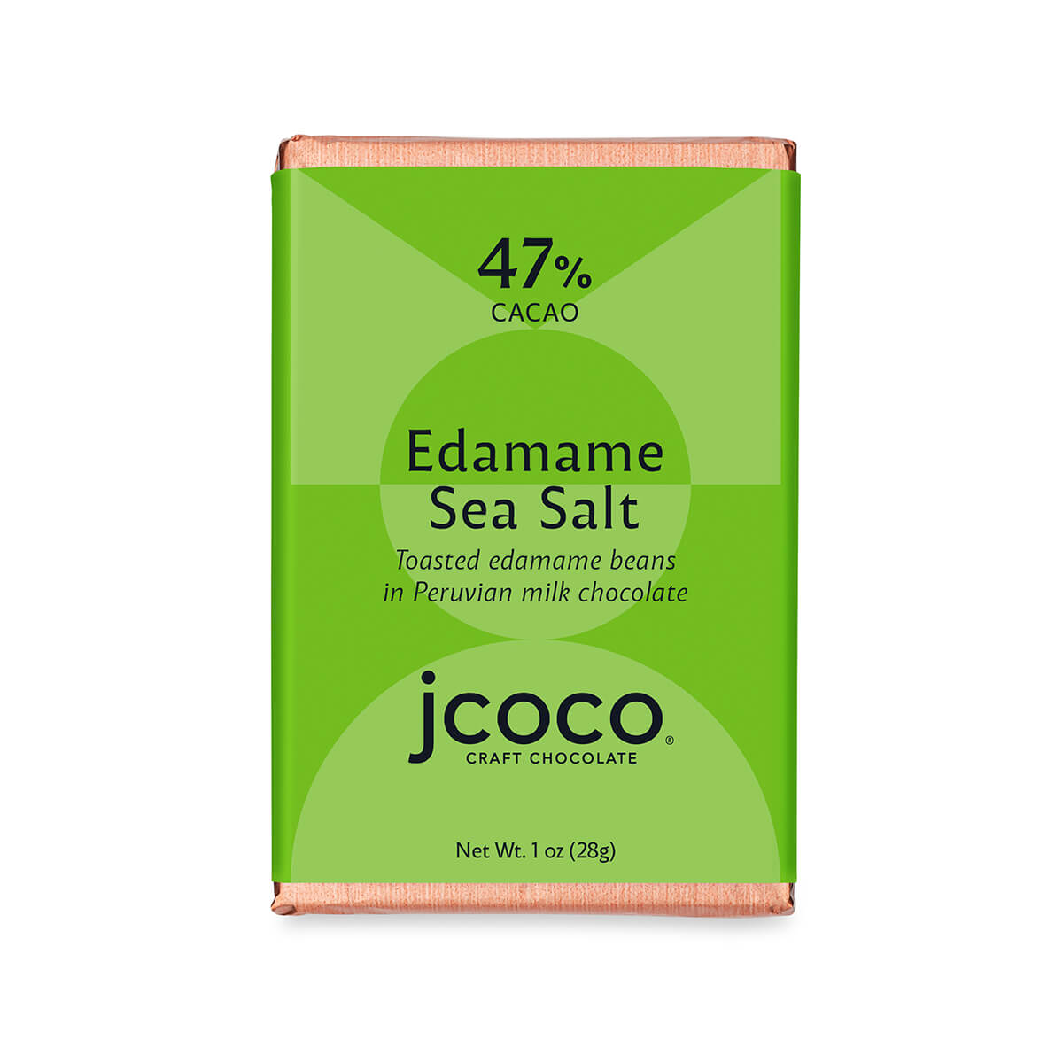 1oz 47% Cacao Edamame Sea Salt chocolate bar