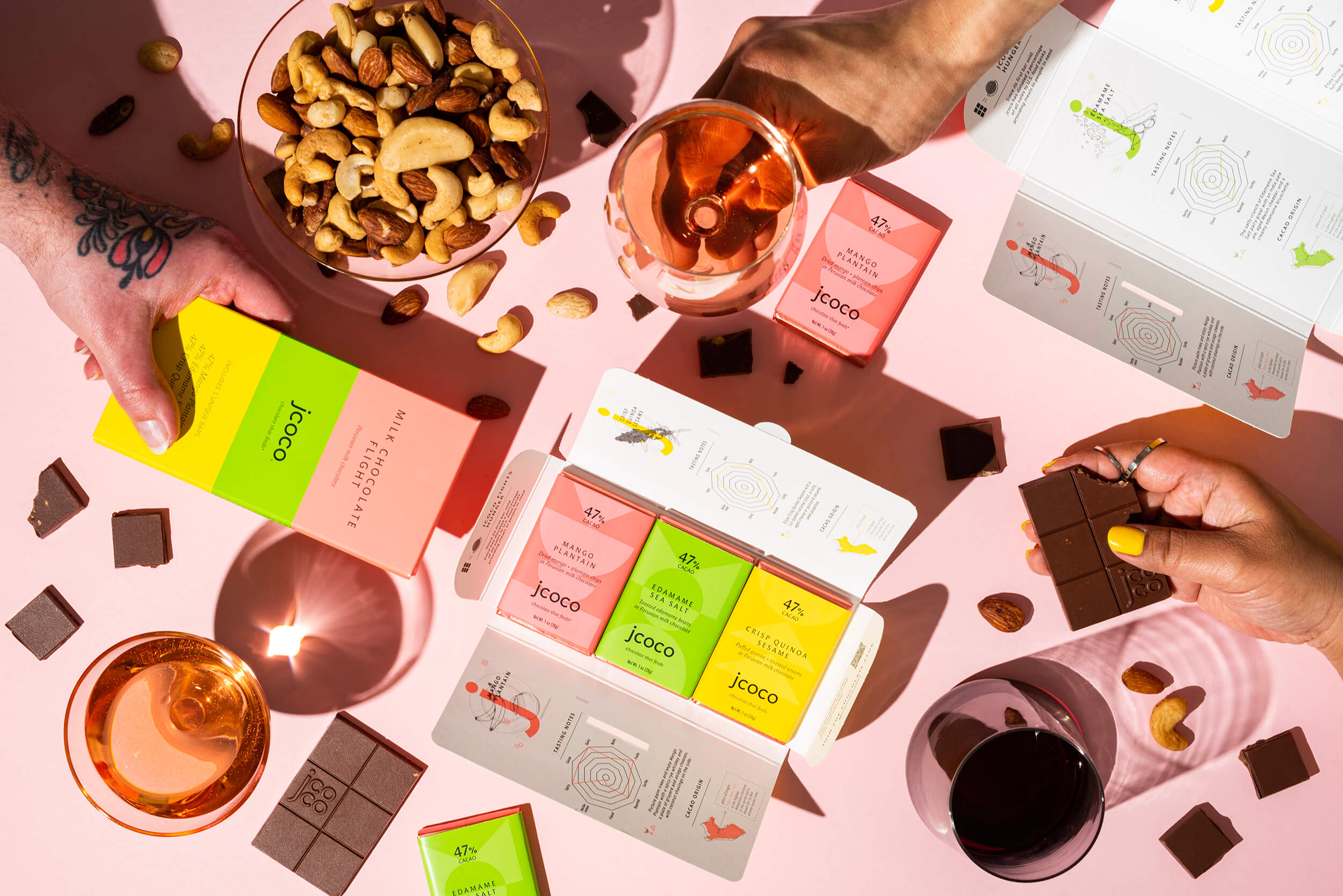 Tropical Chocolate Flight | Shop Gourmet Chocolate bars by jcoco