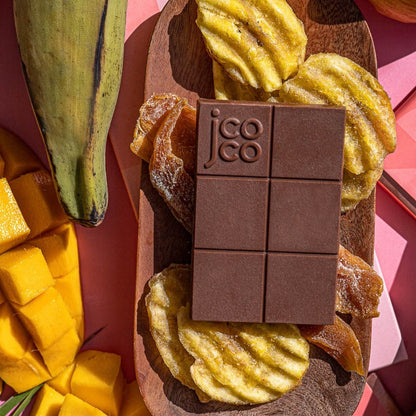 jcoco mango chocolate bar with plantain