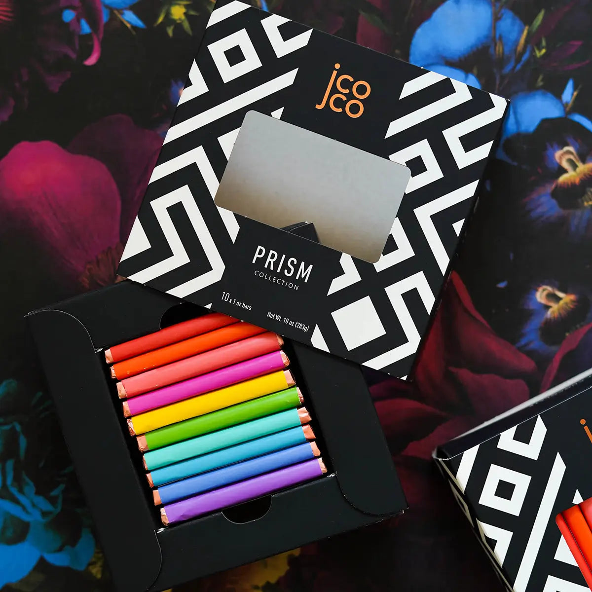 prism chocolate gift box | shop jcoco artisan box of chocolate bars