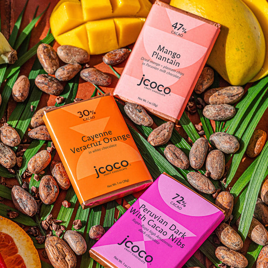 chocolate tasting flights | unique chocolate variety pack by jcoco