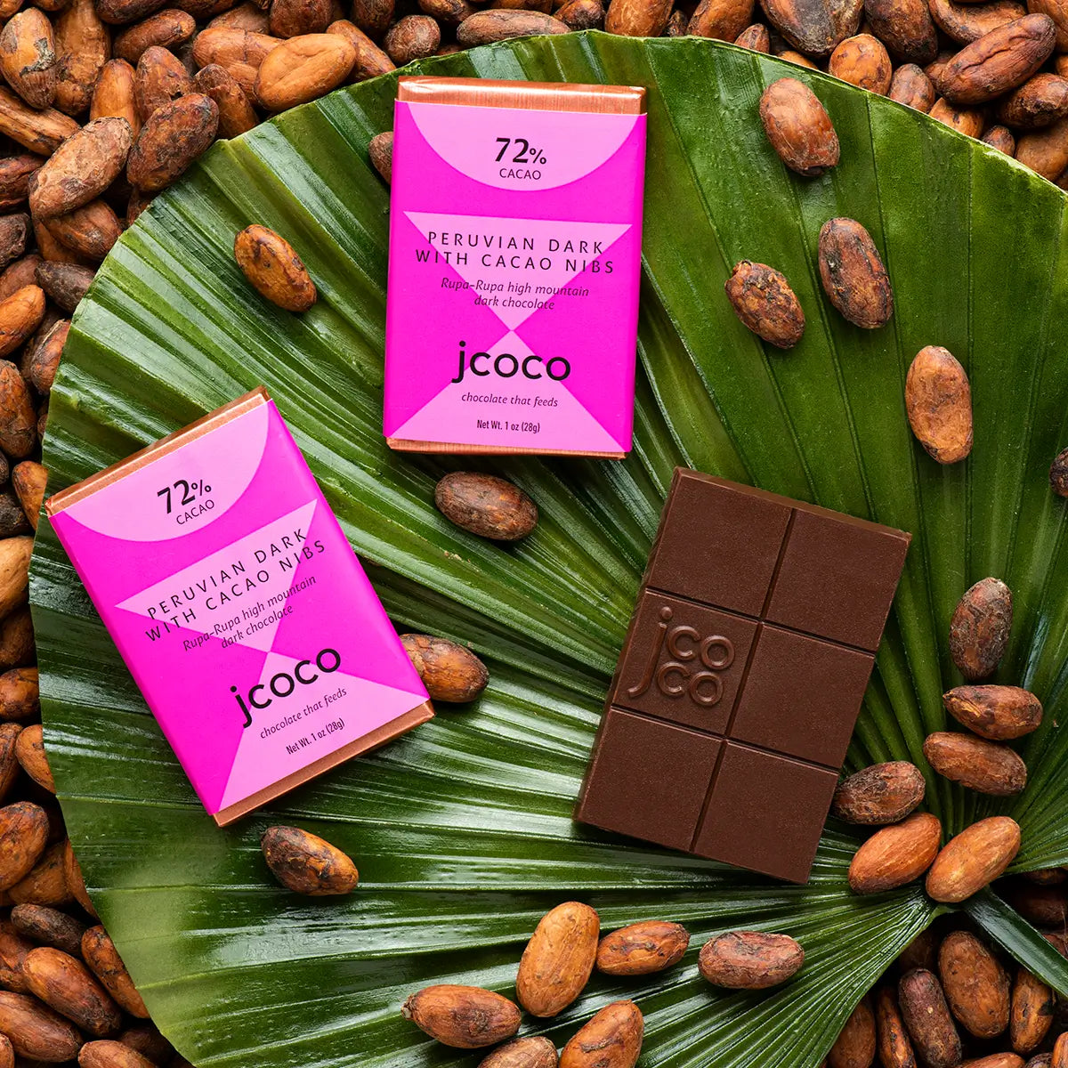 chocolate bar with cacao nibs