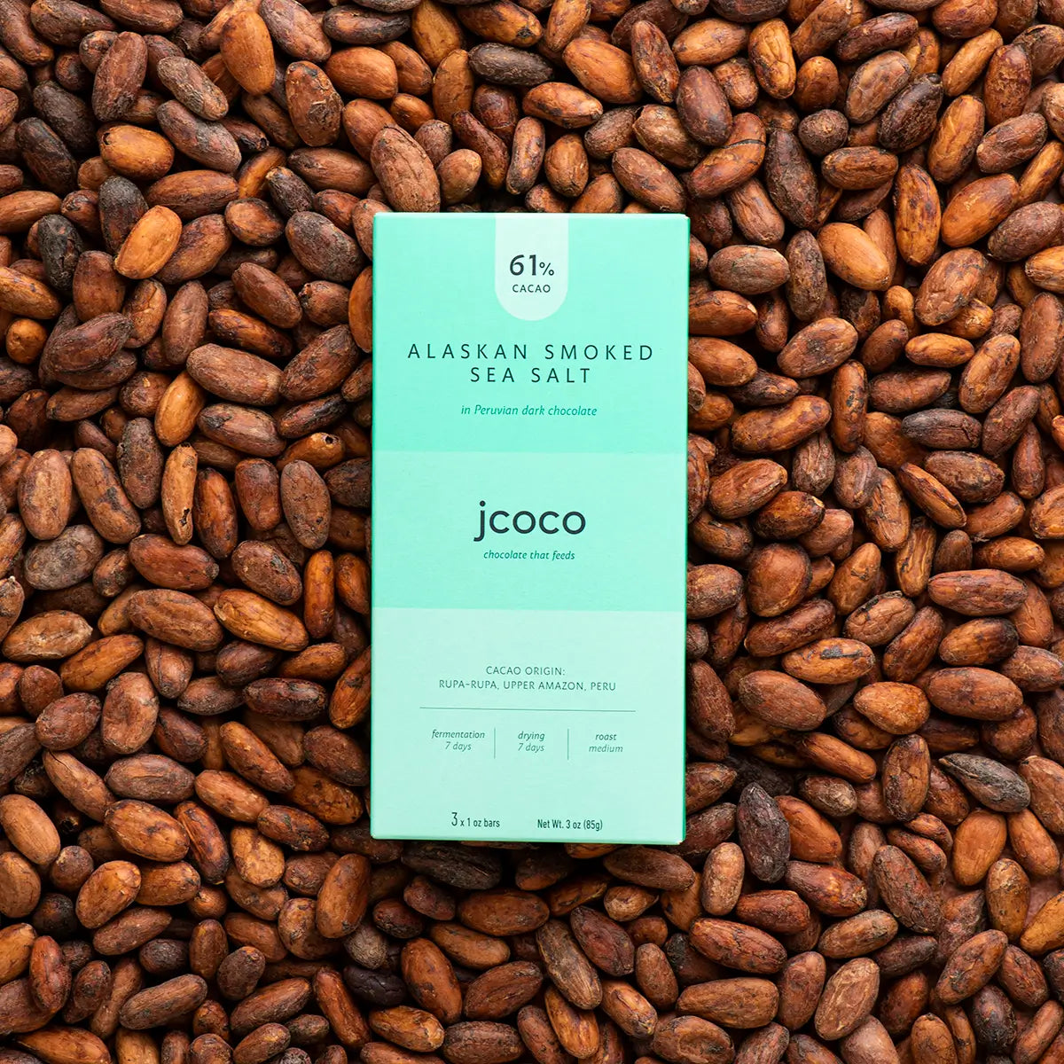 Alaskan Smoked Sea Salt Chocolate Bar | jcoco luxury chocolate