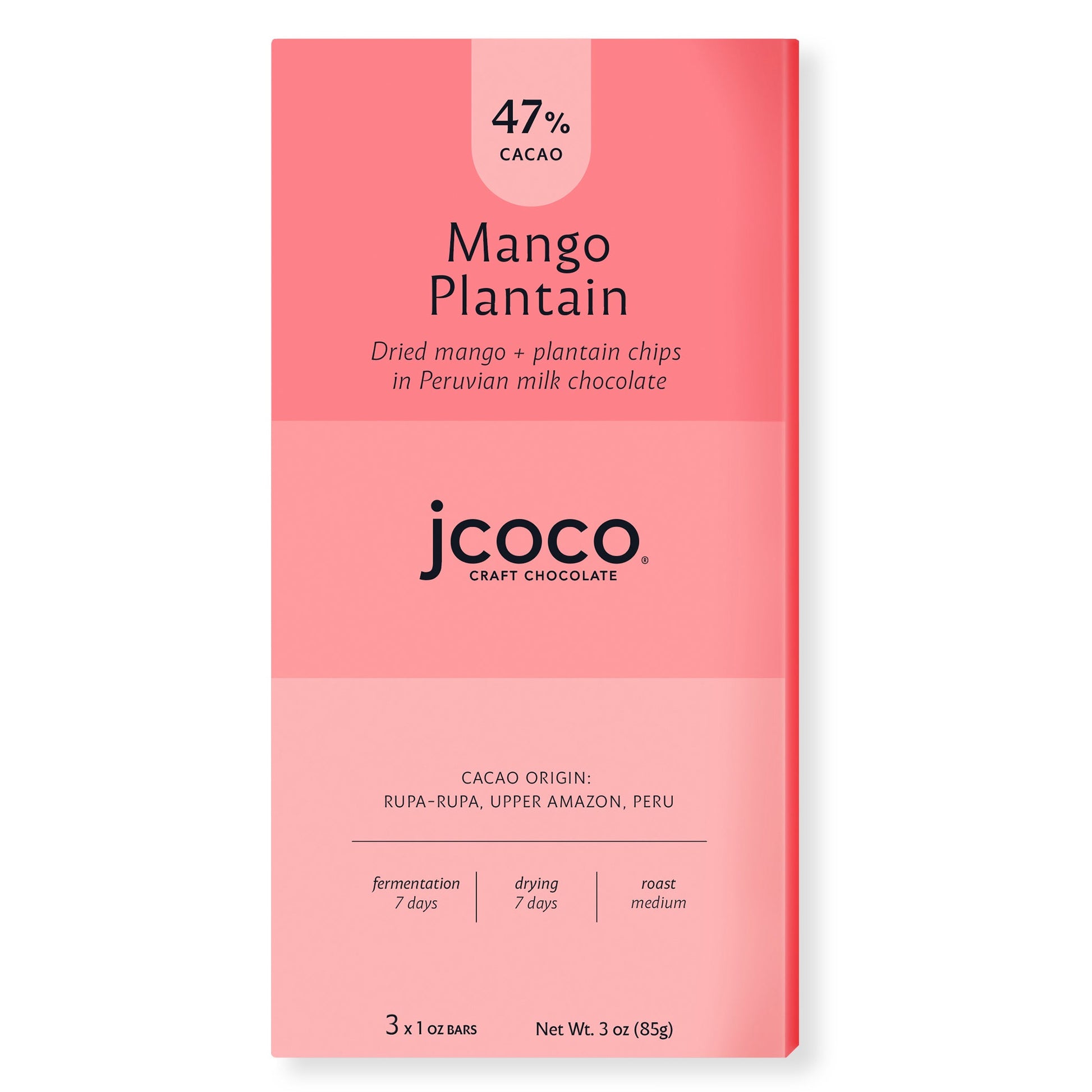 jcoco mango chocolate bar with plantain