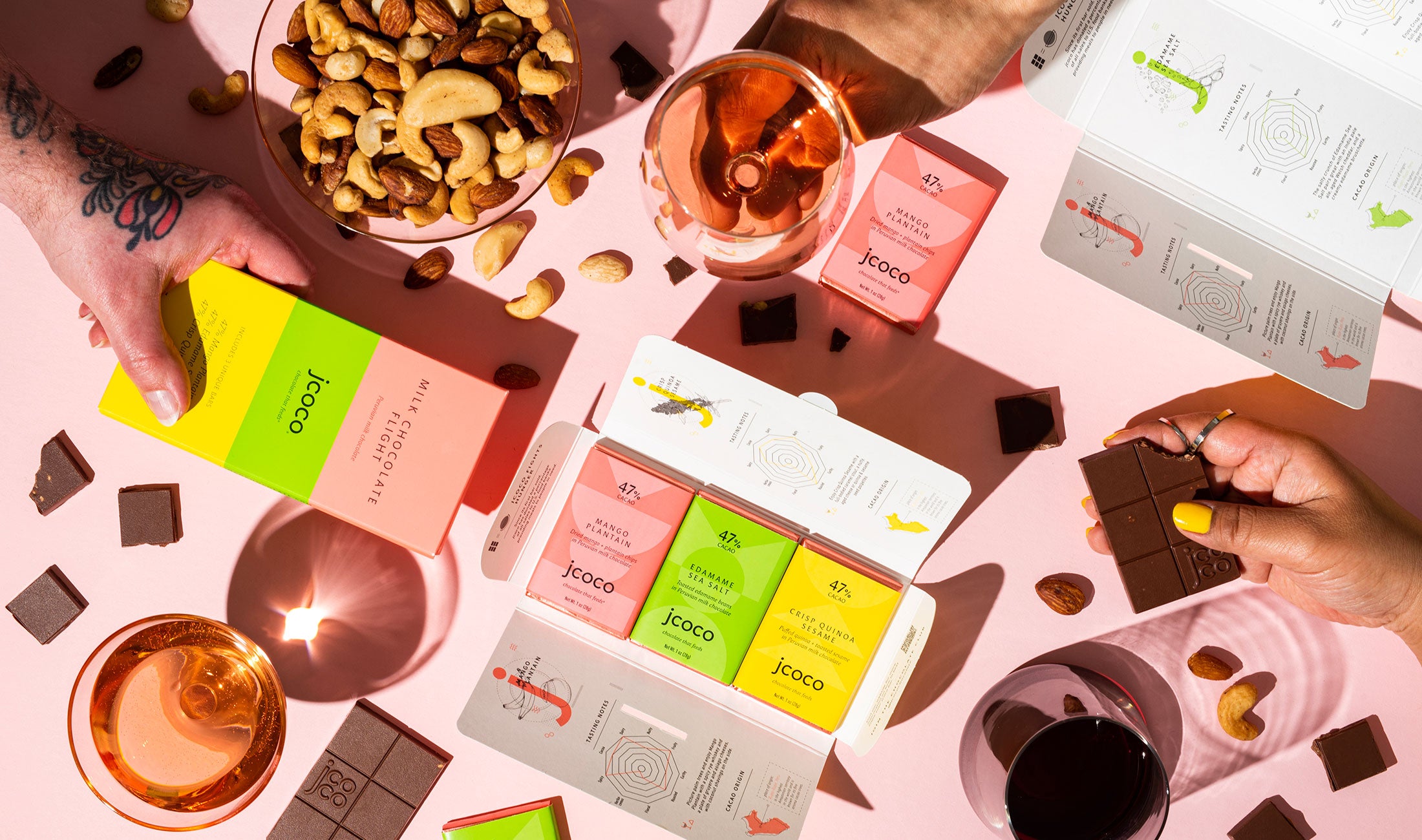 Milk Chocolate Tasting Flight | Chocolate Bar Sampler | jcoco