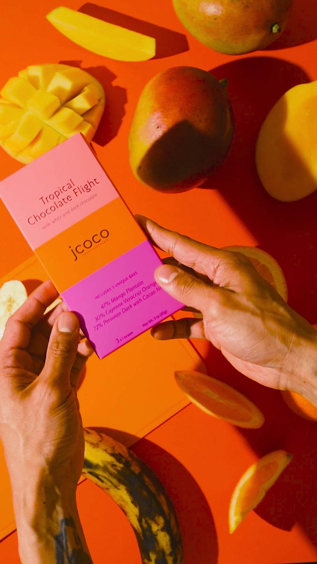 Tropical Chocolate Flight | Shop Gourmet Chocolate bars by jcoco